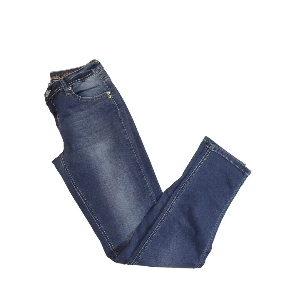 Justice Premium Girls Denim Blue Jeans Simply Low Super Skinny‎ Size 14R